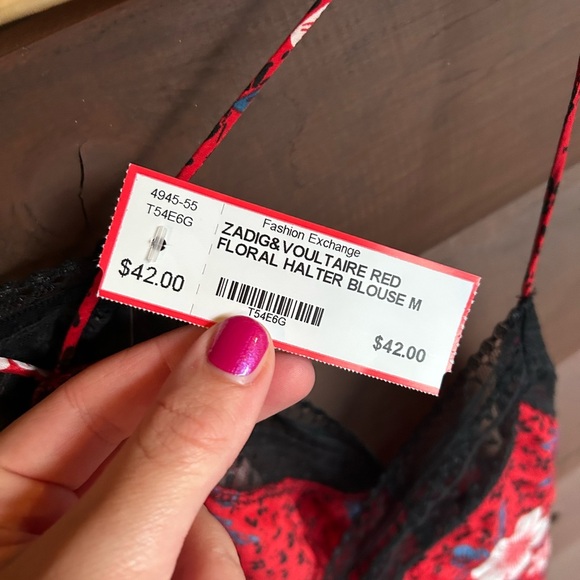 Zadig & Voltaire Christy Pensee Silk Camisole Top Size M - Picture 8 of 8